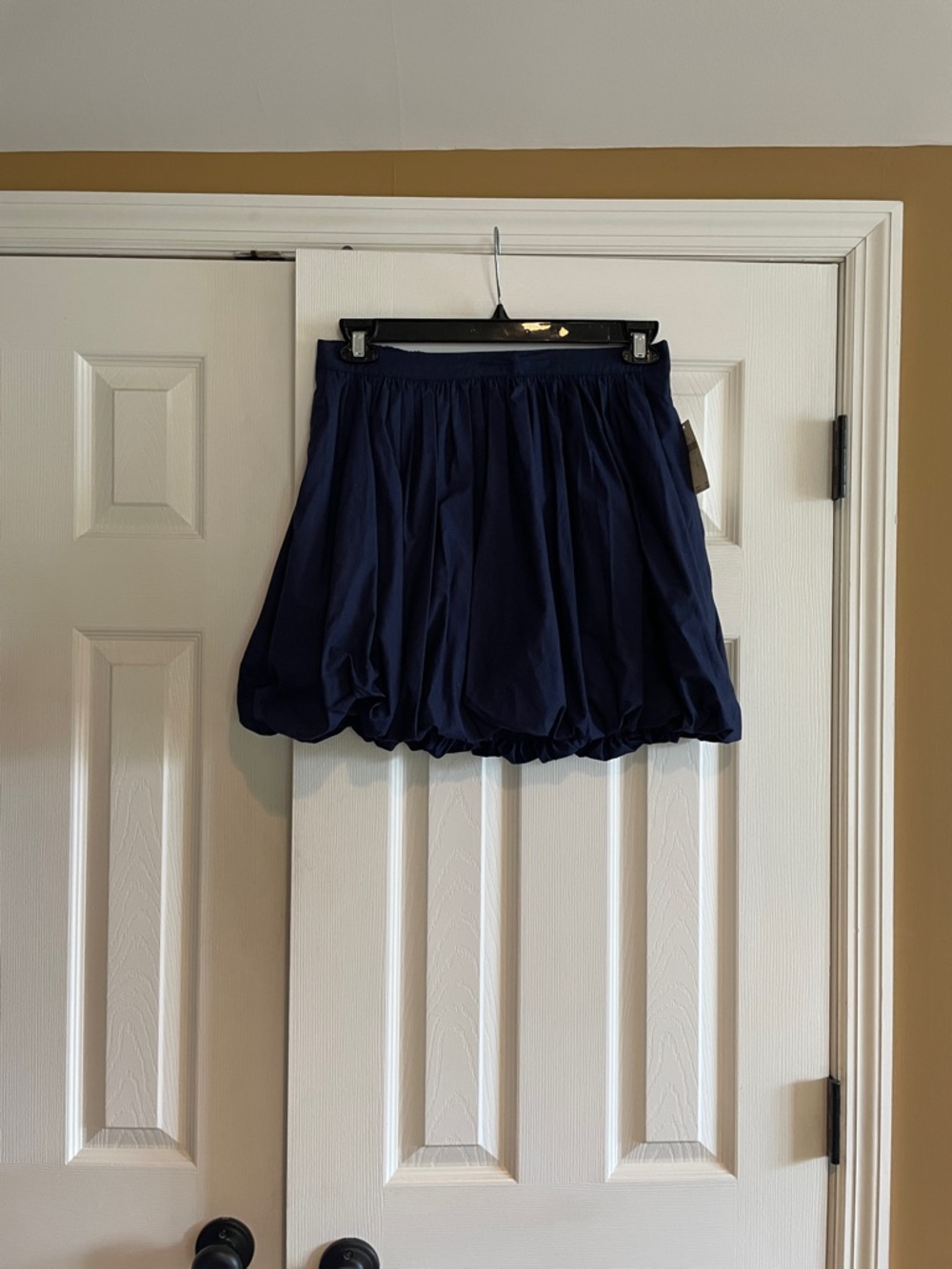 Anthropologie Navy Bubble Mini Skirt